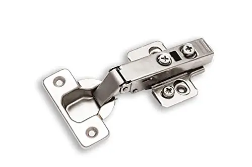 Berta 10 Pieces Full Overlay Frameless Soft Closing European Hinges, 110 Degree 3D Adjustable Clip On Concealed Kitchen Cabinet Door Hinges with Screws (10 Pieces)