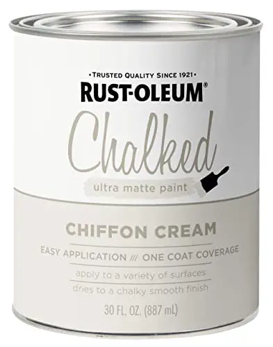 Rust-Oleum 329598 Ultra Matte Interior Chalked Paint 30 oz, 30 Fl Oz, Chiffon Cream, 30 Fl Oz