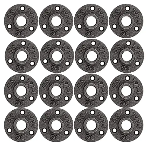 Brooklyn Pipe Flange - 20 Pack 1/2 Inch Floor Flange Cast Iron Pipe Fittings 1/2 Inch Flange Industrial Pipe Flanges Decorative Pipe Fitting Fit for Steampunk Furniture