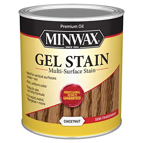 Minwax Gel Stain for Interior Wood Surfaces, Quart, Chestnut