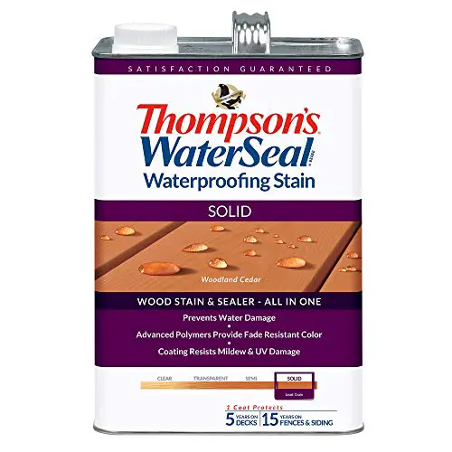 THOMPSONS WATERSEAL TH.043851-16 Solid Waterproofing Stain, Woodland Cedar