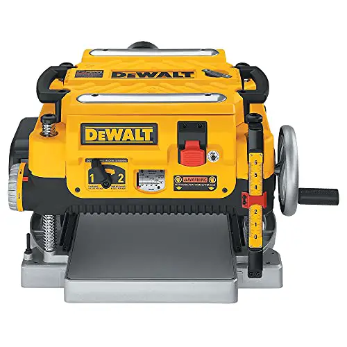 DEWALT Planer, Thickness Planer, 13-Inch, 3 Knife for Larger Cuts, Two Speed 20,000 RPM Motor, Corded (DW735)