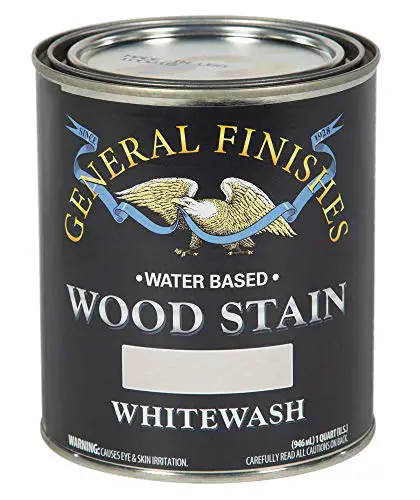 General Finishes Water Based Wood Stain, 1 Quart, Whitewash