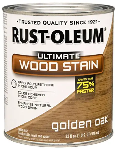 Rust-Oleum 260143 Ultimate Wood Stain, Quart, Golden Oak - 2 Pack