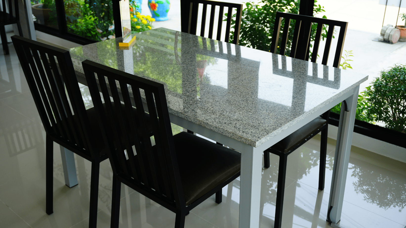 homemade granite kitchen table